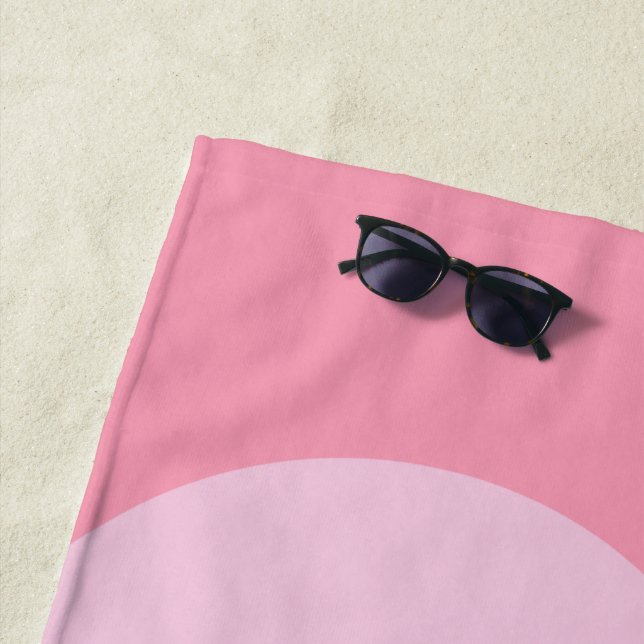 Cute Colourful Geometric Shapes Collage Artwork Beach Towel (In Situ)