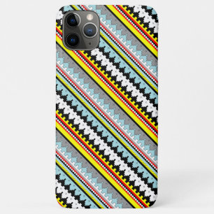 Cute colourful geometric stripes pattern iPhone 11 pro max case