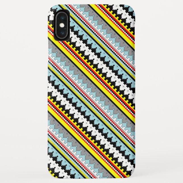 Cute colourful geometric stripes pattern Case-Mate iPhone case (Back)