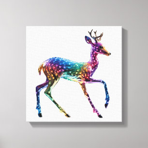 Cute Colourful Giraffe Canvas Print