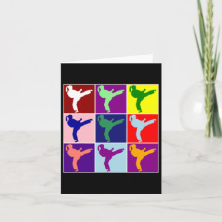 Cute Colourful Girl Karate Martial Arts Pop Type A Card