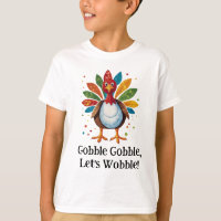 Cute Colourful Gobble Turkey Thanksgiving