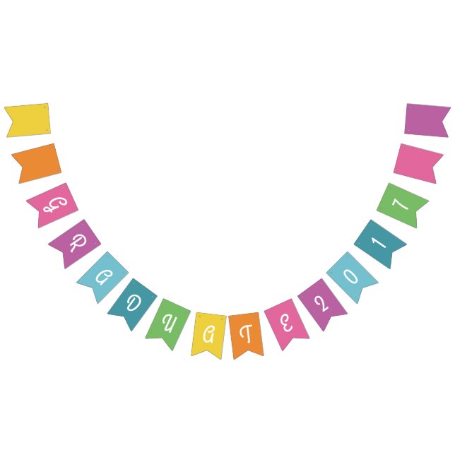 Cute Colourful Graduation Bunting Flags (All)