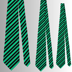 Cute Colourful Green Stripes Pattern Tie