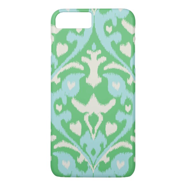 Cute colourful green turquoise ikat tribal pattern Case-Mate iPhone case (Back)