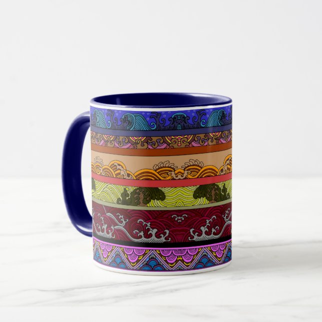 Cute colourful hand drawing  mug (Front Left)