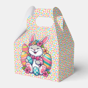 Cute,  & colourful Hawaiian/tropical Easter bunny Favor Box