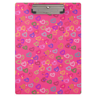 Cute Colourful Heart Clipboard