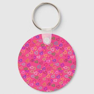 Cute Colourful Heart Keychain