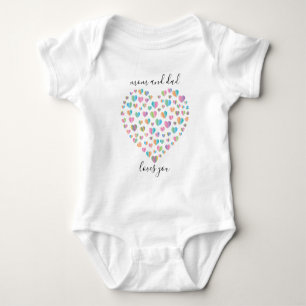 Cute Colourful Heart Pattern Baby Bodysuit