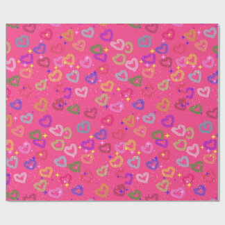 Cute Colourful Heart Wrapping Paper
