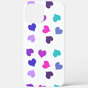 Cute colourful hearts iPhone 12 pro max case