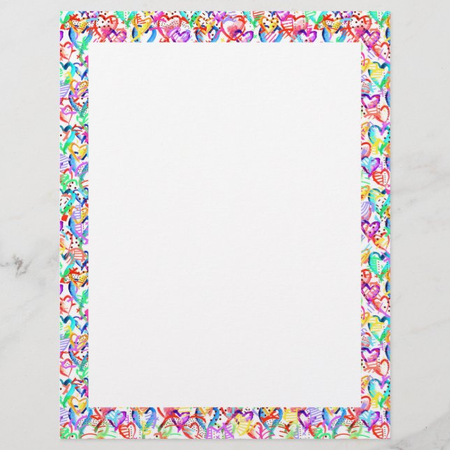 Cute colourful hearts patterns (Front)