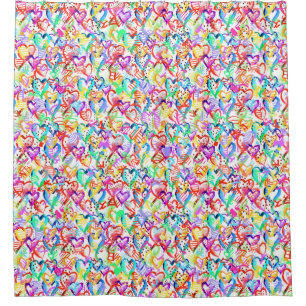 Cute colourful hearts patterns