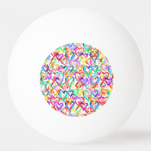 Cute colourful hearts patterns Case-Mate iPhone ca Ping Pong Ball