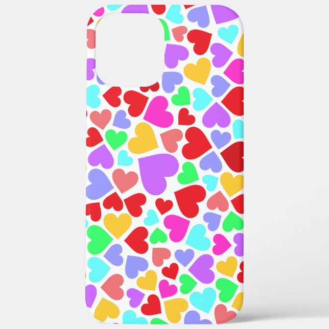 Cute colourful hearts patterns Case-Mate iPhone case (Back)