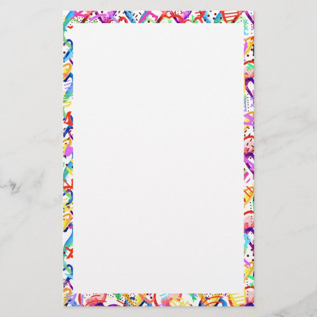 Cute colourful hearts patterns stationery (Front)