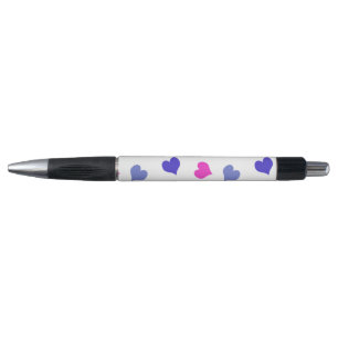 Cute colourful hearts pen