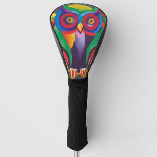 Cute Colourful Holographic Owl  Golf Head Cover