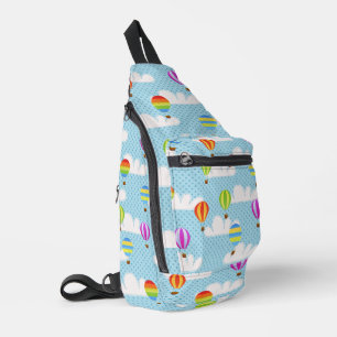 Cute Colourful Hot Air Balloons Pattern Sling Bag