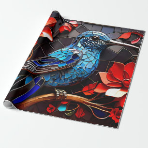 Cute Colourful Hummingbird Mosaics Decorative  Wrapping Paper