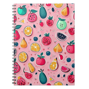 Cute colourful ice cream cones notebook