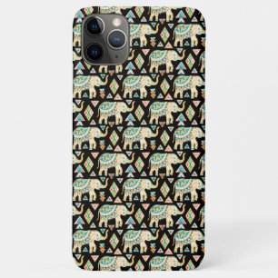 Cute colourful indian elephants pattern iPhone 11 pro max case