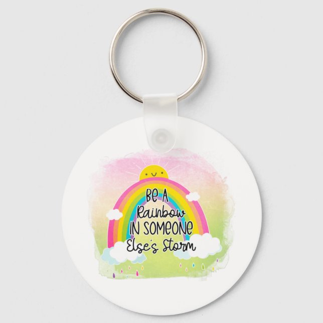 Cute & Colourful Inspirational Keychain (Front)