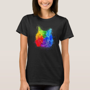 Cute Colourful Kitten Cat Mom Dad T-Shirt
