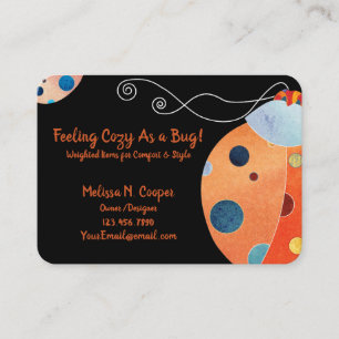 Cute Colourful Ladybug Business Card