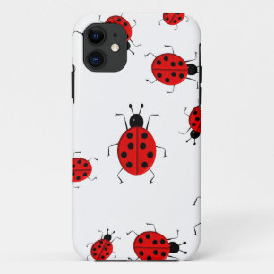 Cute colourful ladybugs clip art iPhone 11 case