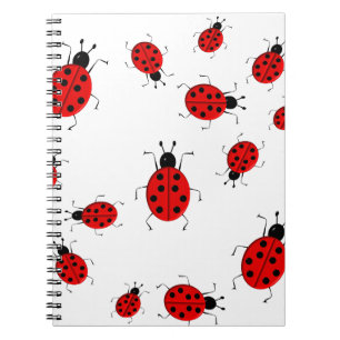 Cute colourful ladybugs clip art notebook