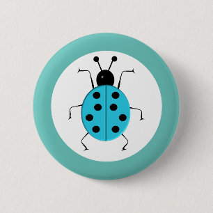 Cute colourful ladybugs ,lucky charm 2 inch round button