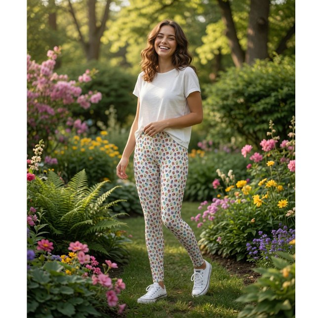 Cute Colourful Ladybugs Pattern  Leggings (Creator Uploaded)