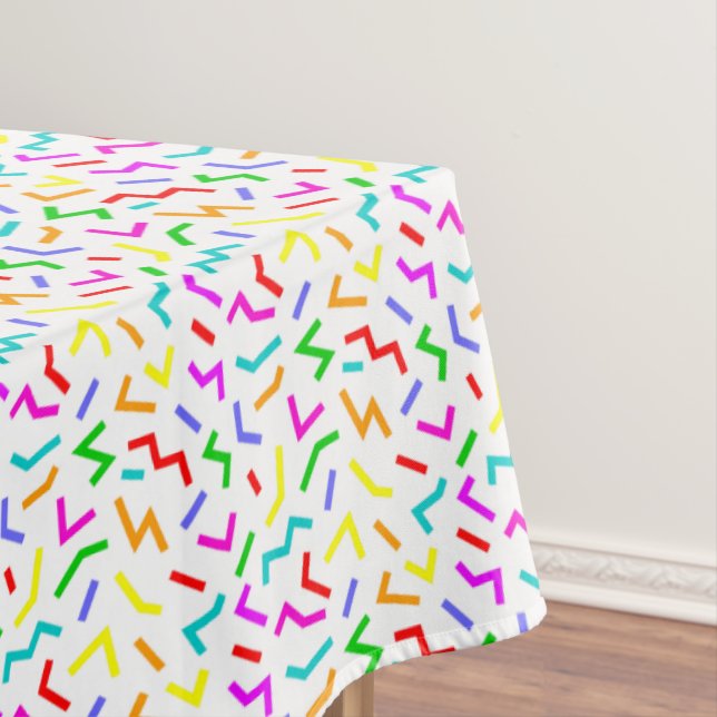 Cute colourful lines patterns tablecloth (In Situ)