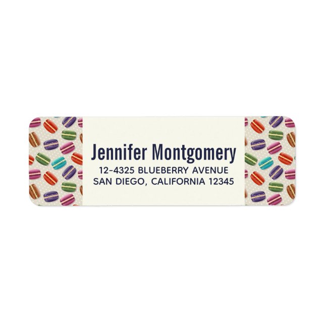 Cute Colourful Macarons Pattern with Polka Dots (Front)