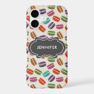 Cute Colourful Macarons Pattern with Polka Dots