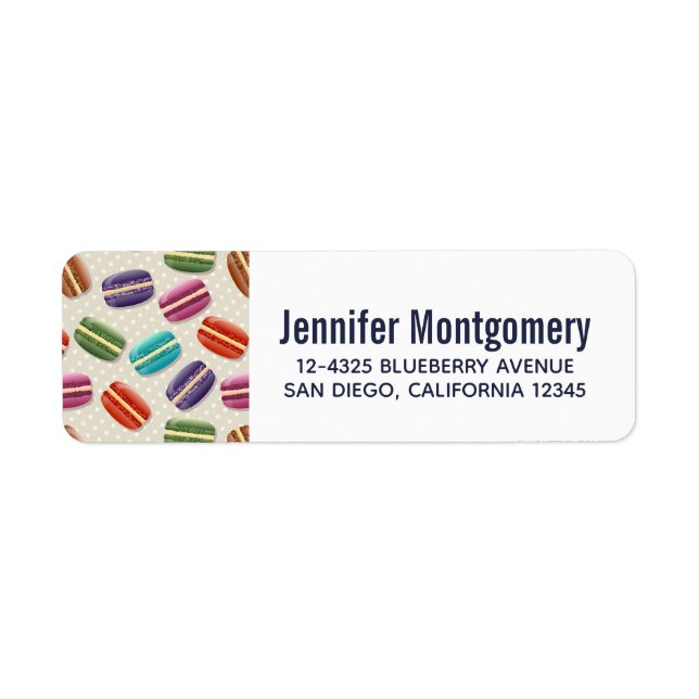 Cute Colourful Macarons Pattern with Polka Dots (Front)