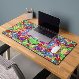 Cute colourful magic flowers All-Over-Print T-Shir Desk Mat