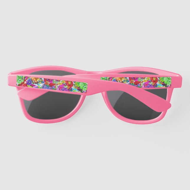 Cute colourful magic flowers sunglasses (Back)