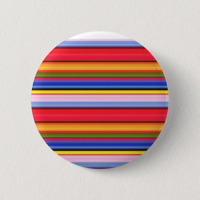 Cute colourful magic stripes 2 inch round button (Front)