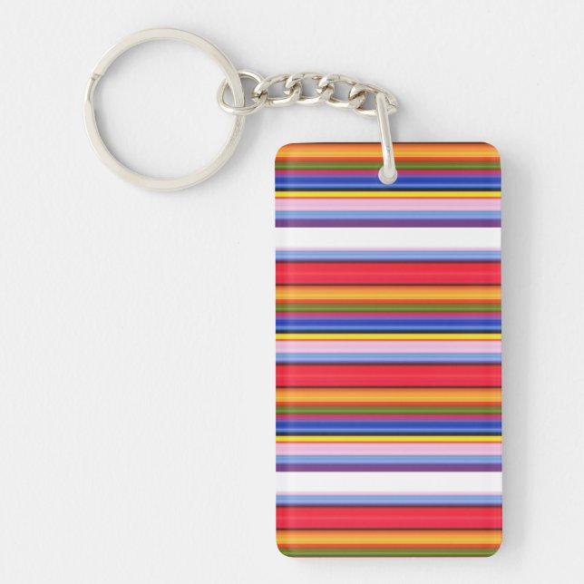 Cute colourful magic stripes keychain (Front)