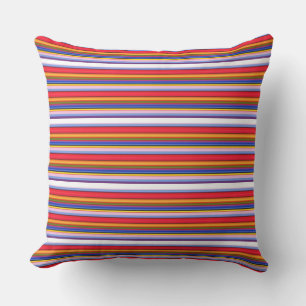 Cute colourful magic stripes throw pillow
