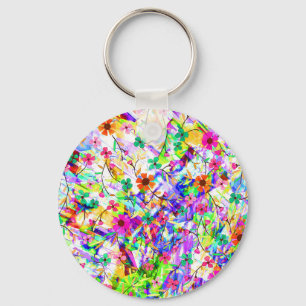 Cute colourful magic summer flowers Case-Mate iPho Keychain