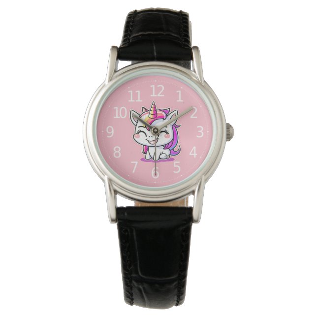 Cute Colourful Magical Happy Unicorn Artwork | Watch (Front)