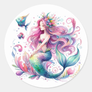Cute Colourful Mermaid Stickers
