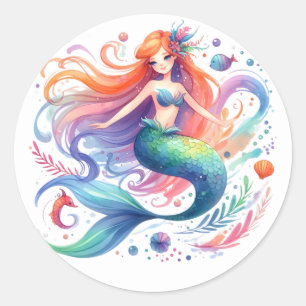 Cute Colourful Mermaid Stickers