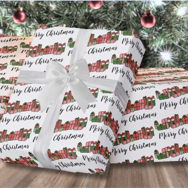 Cute Colourful Merry Christmas Wrapping Paper (Cute Colorful Merry Christmas Wrapping Paper )