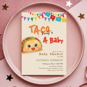 Cute Colourful Mexican Fiesta Taco Baby Shower Invitation