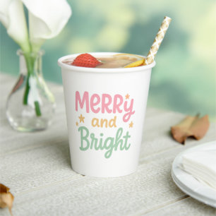 Cute Colourful Modern Christmas Paper Cups